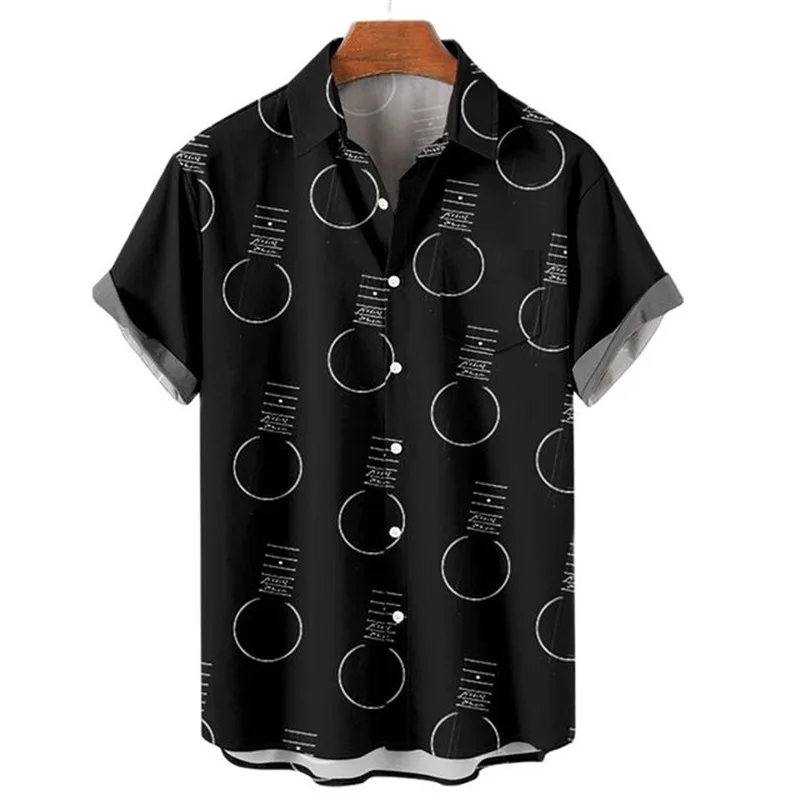 

Hip Hop Fun Shirt Lapel New Hawaiian Casual Personality Top 3d Fashion Short Sleeve Beach Retro Fashion Large Size T-Shirt