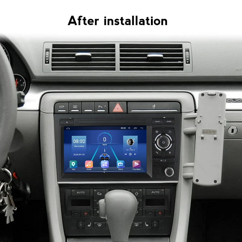 Автомобильный мультимедийный плеер Android 10.0 7-дюймовый для Audi A4 2002-2007 S4 RS4 B6 B8 B7 радио стерео навигация GPS Wifi DSP SWC CANBUS on.