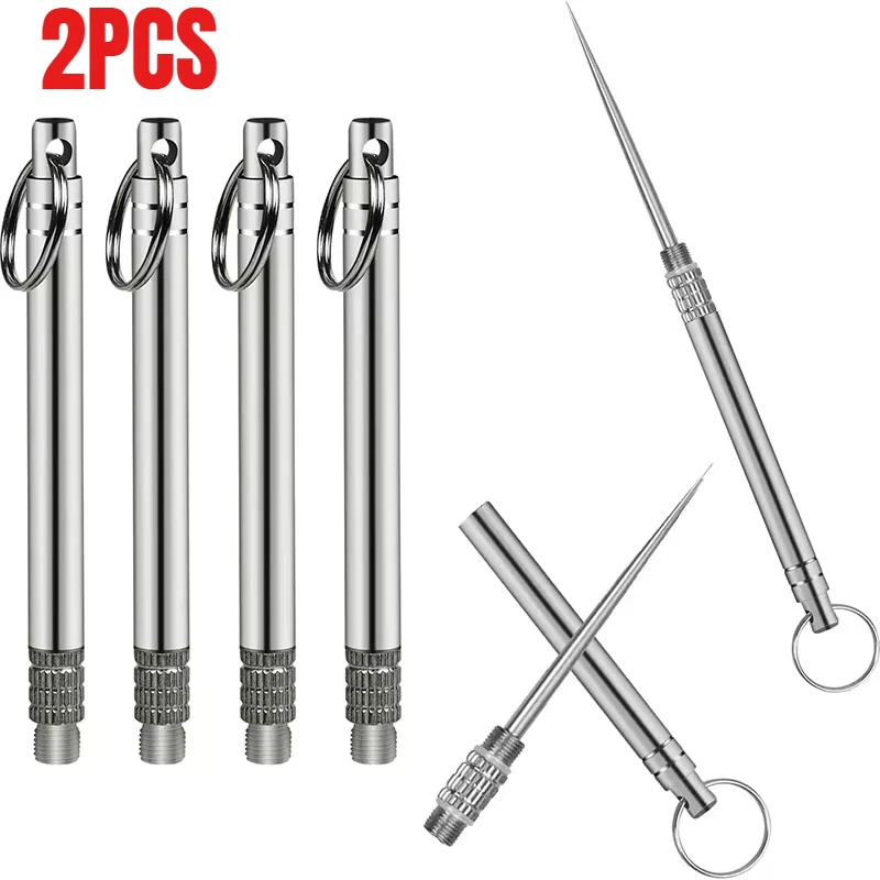 

2 шт. портативные титановые зубочистки черные