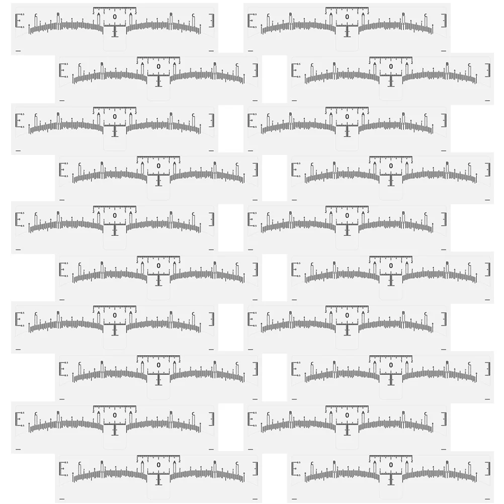

50 Pcs Makeup Kits Eyebrow Tattoo Ruler Convenient Line Marker Tools Major Drawing Women Shaper Pvc Measurement Miss