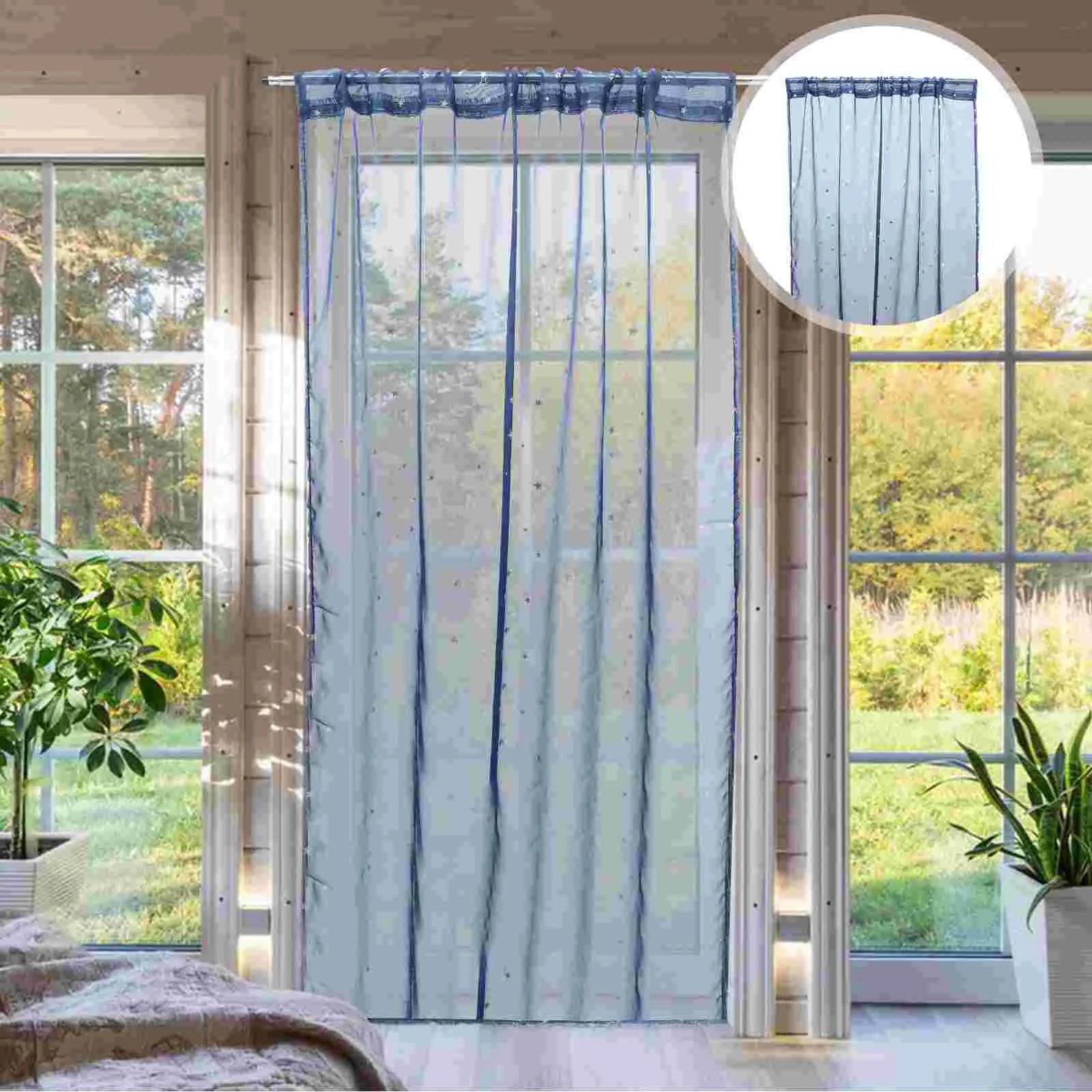 

Curtain Window Screen Elegant Drape Household Sheer Decor Polyester Treatment Privacy