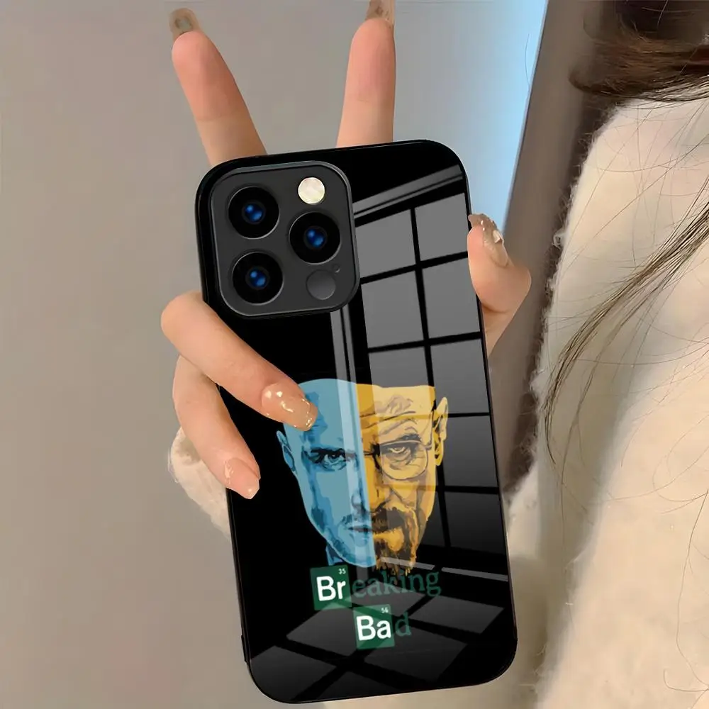 Фото Чехол для телефона B-Breaking Bad для iPhone 17 Pro Max 16 15 14 Pro Max 13 11 Plus, стеклянная крышка №1