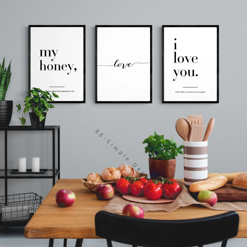 Картина на холсте в скандинавском стиле типография текстовые буквы картины