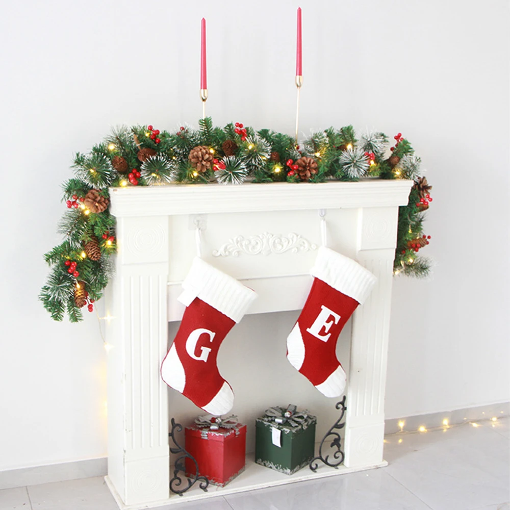 1 8 м рождественские украшения гирлянда красные ягоды искусственные венки для