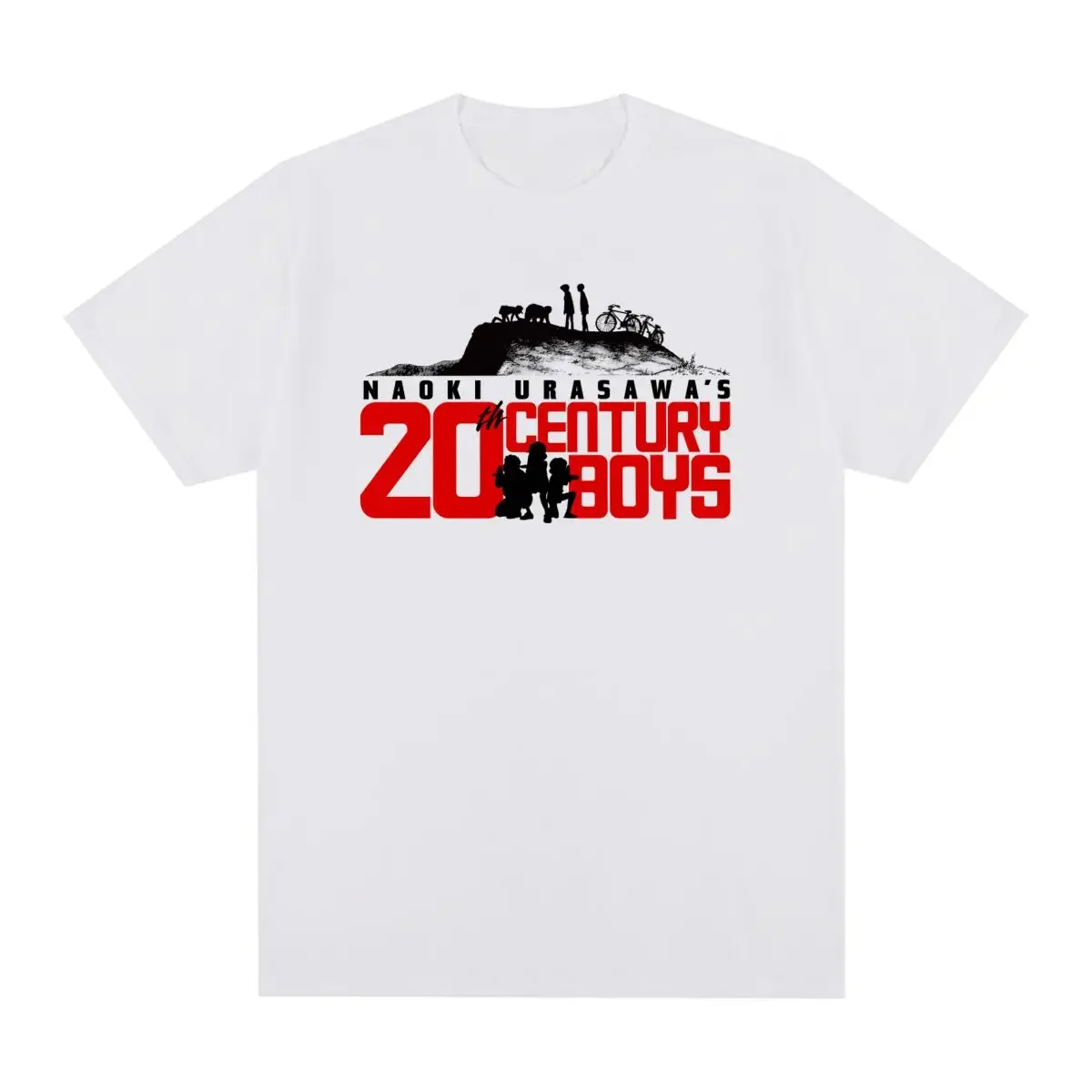 Винтажная Футболка naoki urasawa для мальчиков 20-го века забавная одежда с графическим