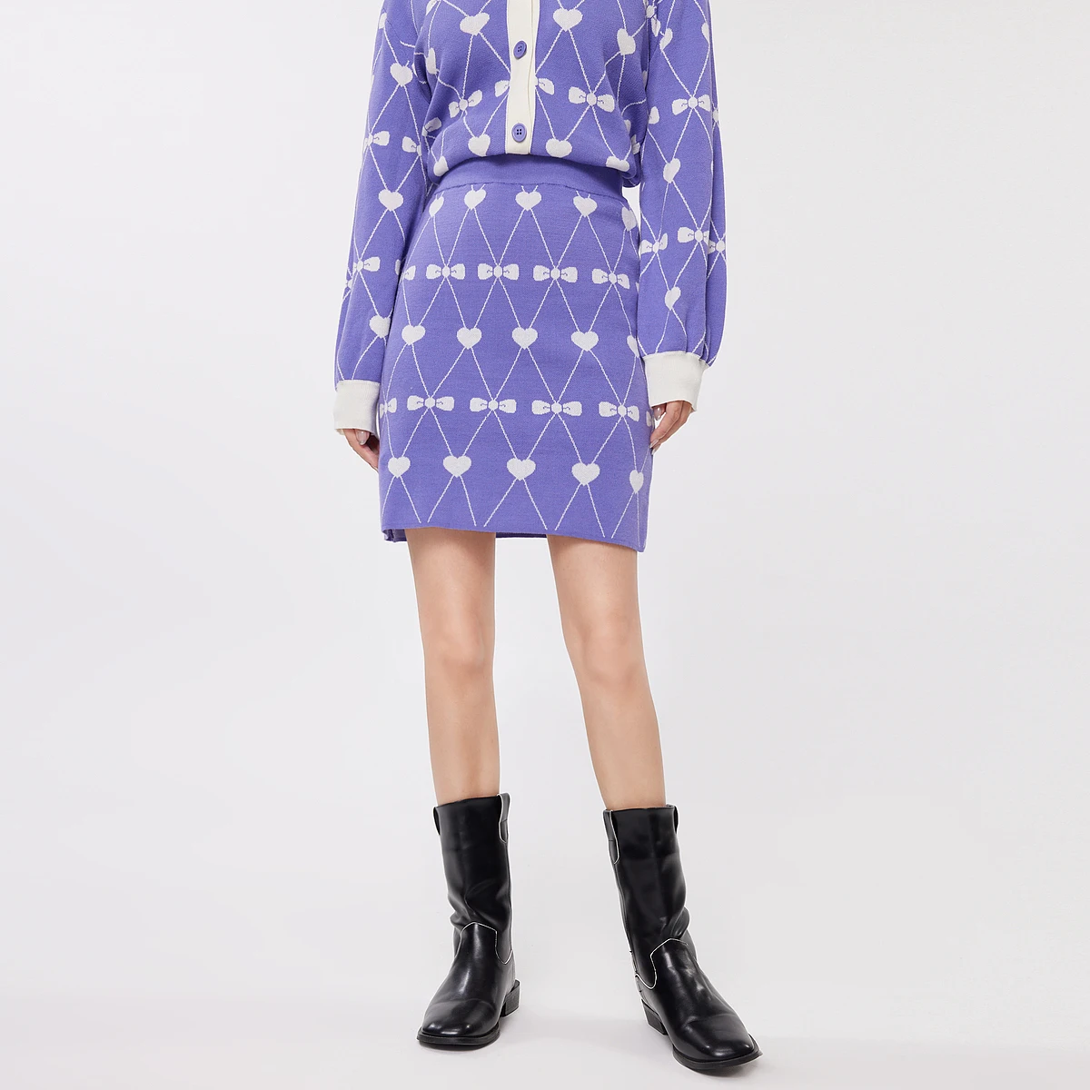 Metersbonwe-Женская шерстяная юбка 100% хлопок обычная клетчатая трапециевидная милые