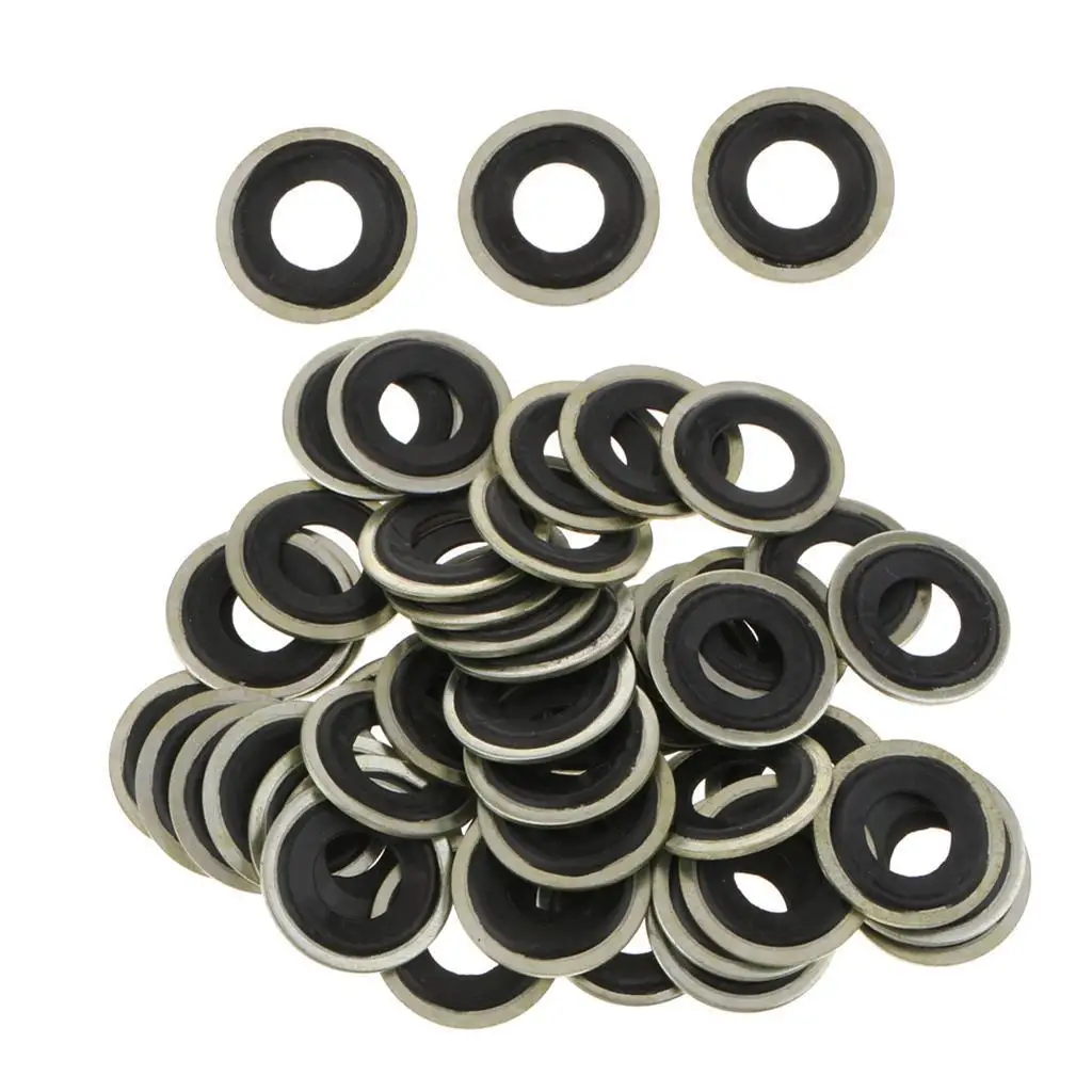 

50x M14 Oil Drain Plug Seal Gasket Washer for