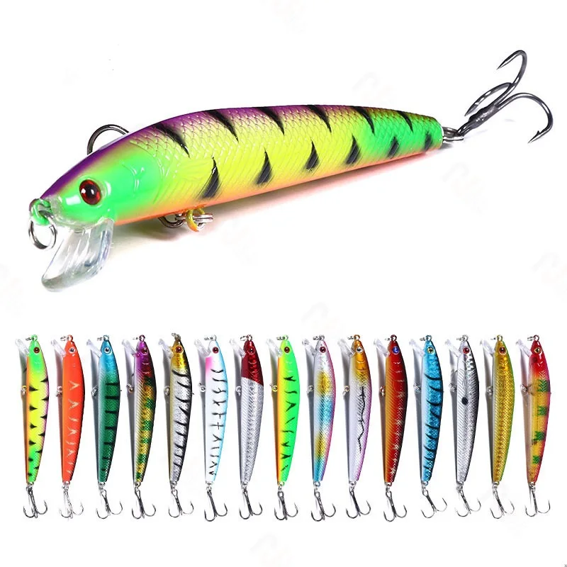 

1pcs 95mm 9.2g Minnow Fishing Lure Isca Artificial Hard Bait Trolling Wobblers on Pike Crankbait Pesca Carp Peche Tackle