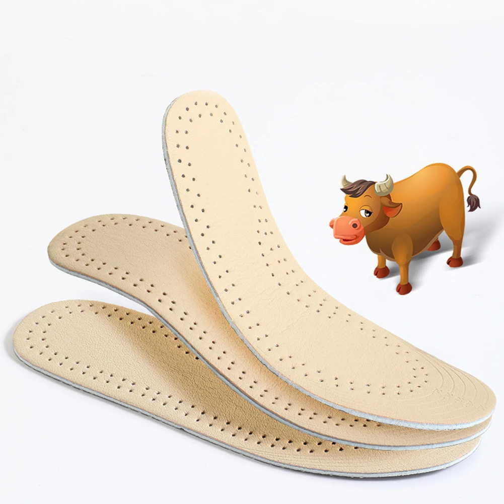 Leather Children Shoes Insoles Cuttable Ultralight Boys Girls Sport Shoes Pads Soft Anti Slip Breathable Healthy Kids Pads