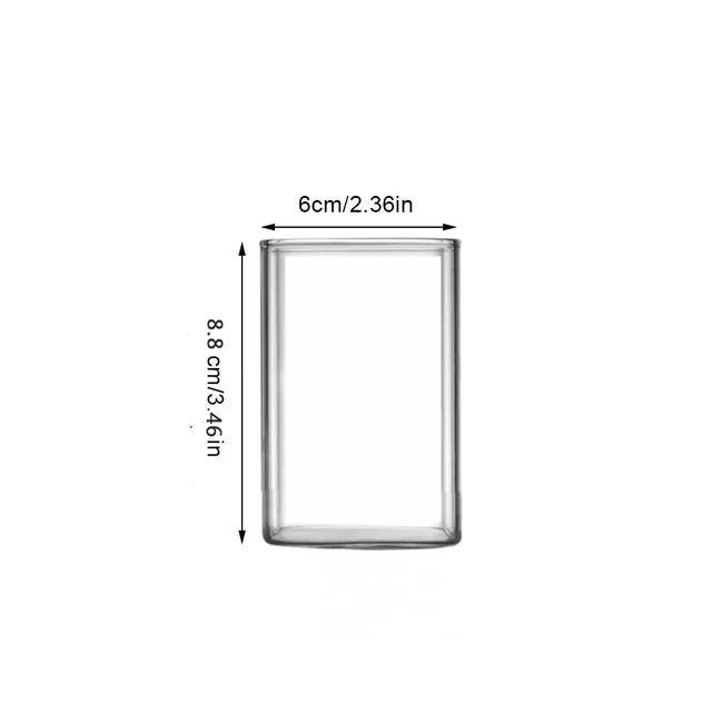 

Прозрачный стеклянный квадратный стакан