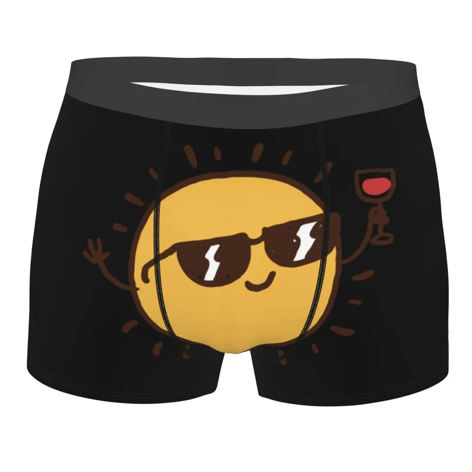 

Cartoon Cool Sun Mens Panties Male Underpants Double Sides Printed Soft Breathable Machine Wash Print Polyester Machine Wash
