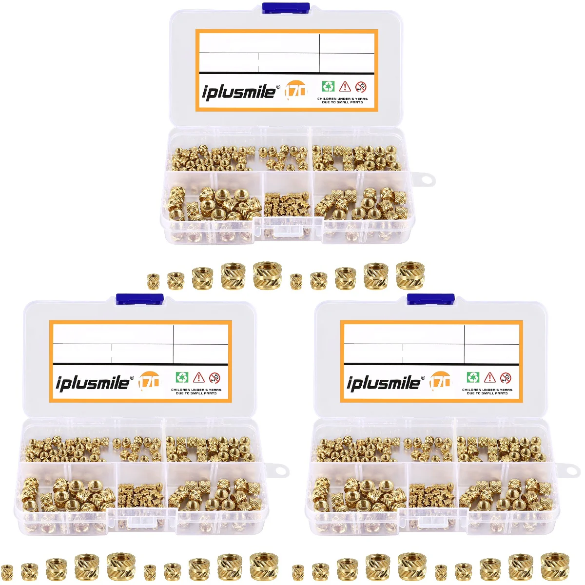 

3 шт., термостойкие накатанные гайки iplusmile, 170 шт.
