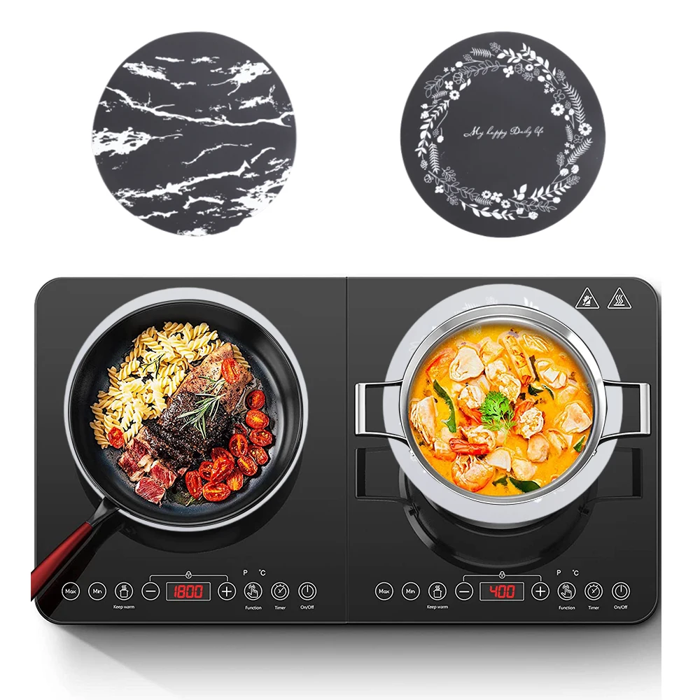 

Stove Mat Pad Fiberglass Induction Cooktops Magnetic Non-slip Silicone Scratch Protector Heat Resistance For Induction Cooker