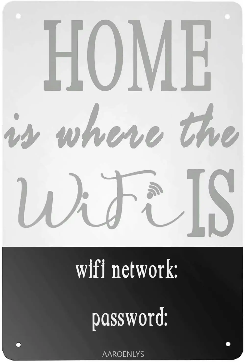 AAROENLYS Ретро Знак Оловянная Вывеска Дом там где Wi-Fi алюминиевая Настенный Декор