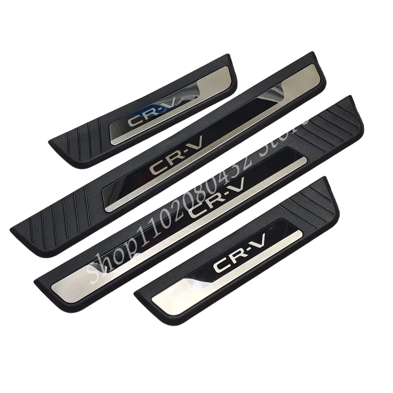 

4 шт., защитная накладка на порог автомобиля из нержавеющей стали, защитная накладка для Honda CRV CR-V 2017 2018 2019 2020 2021 2022