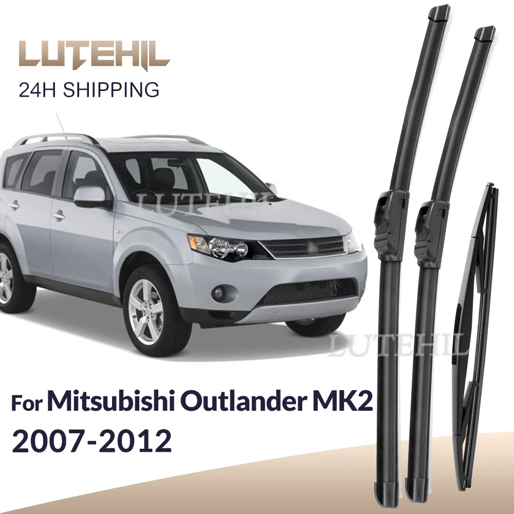 

Для Mitsubishi Outlander 2 2007-2012 2008 2009 стеклоочиститель передние и задние щетки стеклоочистителя лобовое стекло щетки 24 "+ 21" + 12"