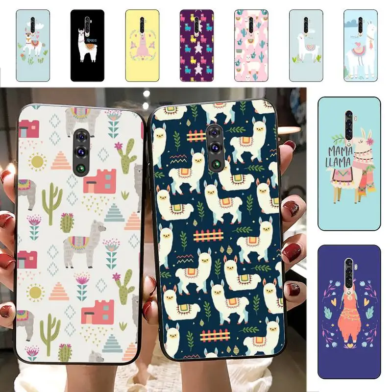 

Yinuoda Kawaii Cute Llama Alpaca Animals Cartoon Phone Case for Vivo Y91C Y11 17 19 17 67 81 Oppo A9 2020 Realme c3
