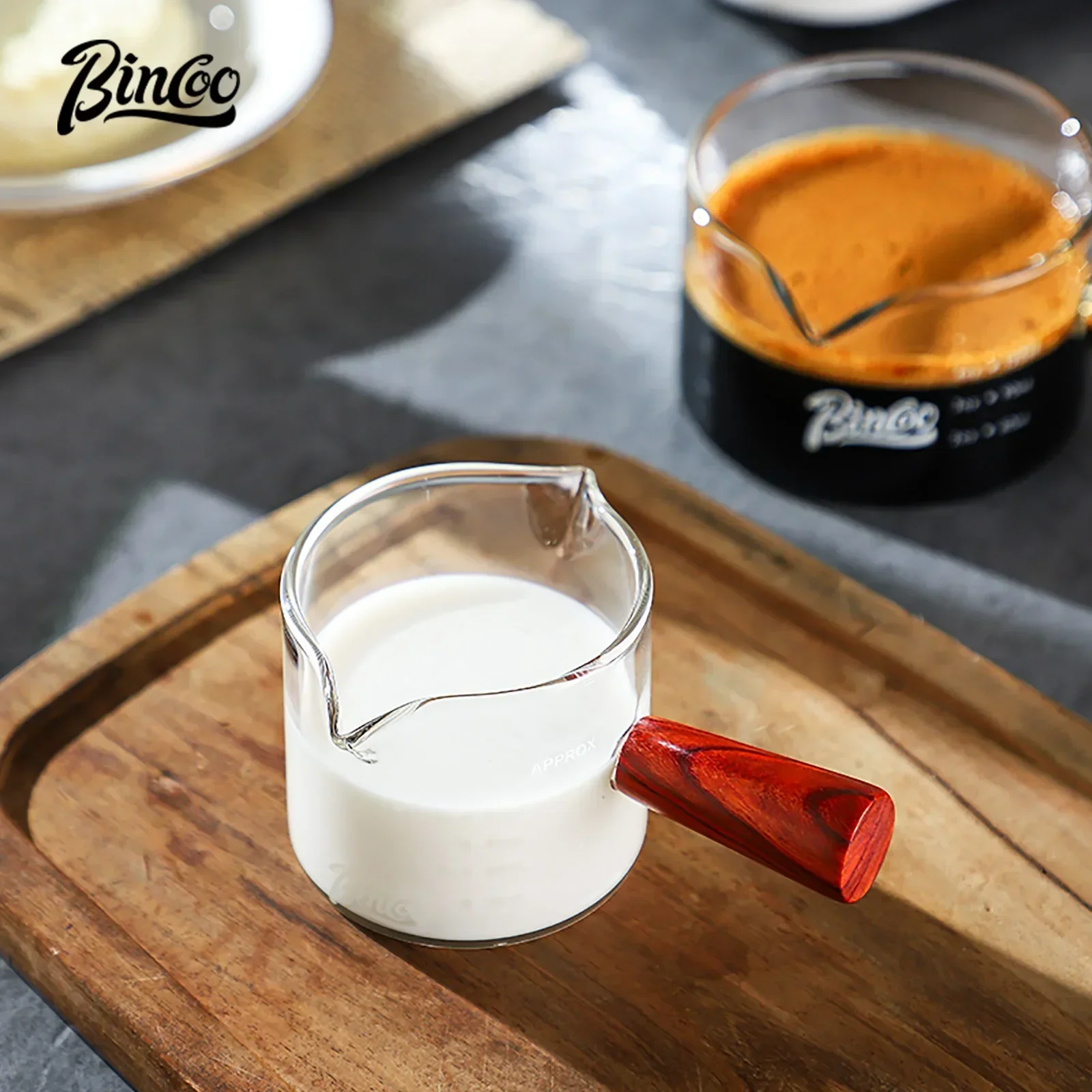 Bincoo чашка для экстракции кофе эспрессо со шкалой стеклянная мерная деревянная