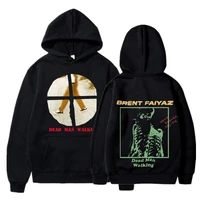 rapper brent faiyaz dead man walking hoodie long sleeve sweater womens mens activewear 90s hip hop harajuku streetwear