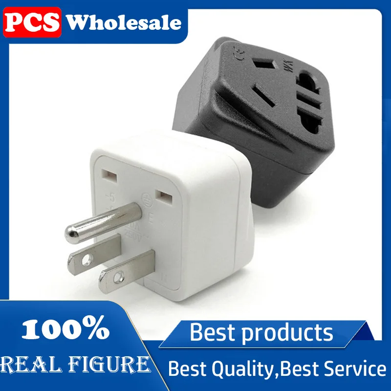 Переходник для путешествий CN/AU/EU в США и Канаду, 3-контактный (тип B), преобразует Европу, Австралию в американскую розетку, Круглый на плоский