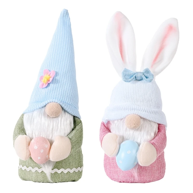 

Easter Bunny Gnome Holding Egg White Beard Wearing Hat Rabbit Toy Supplies for Kindergarten Student Girl Boys Dropship
