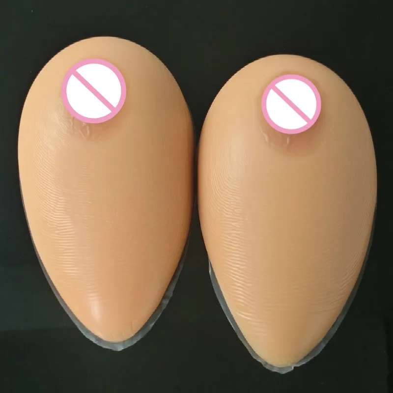 1200g/38D Full Silicone Fake Breast Form Enhancer Realistic Soft Boobs Skin Crossdress Transgender Queen Transvestite Mastectomy