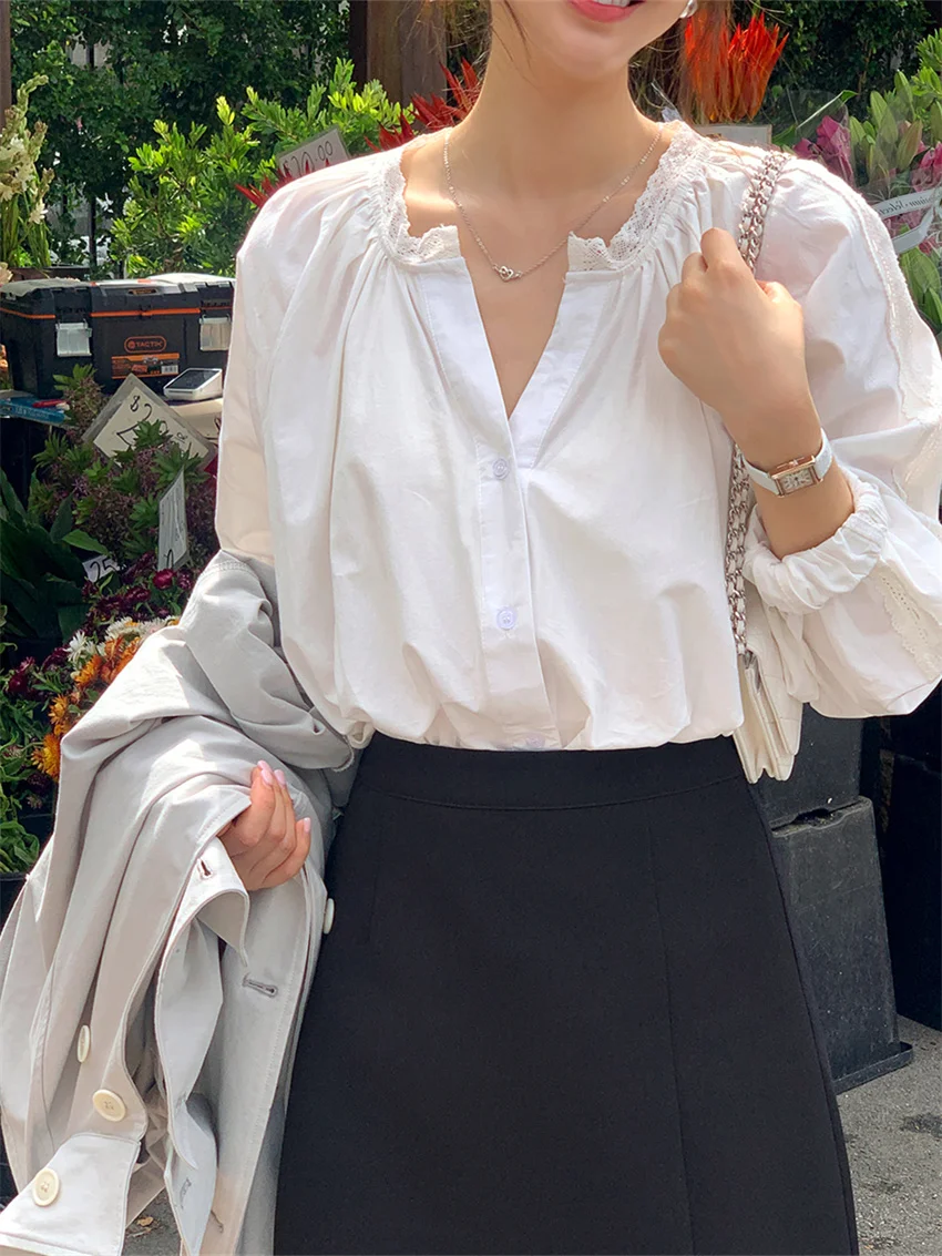 Рубашка Alien Kitty Женская с длинным рукавом элегантная нежная офисная деловая