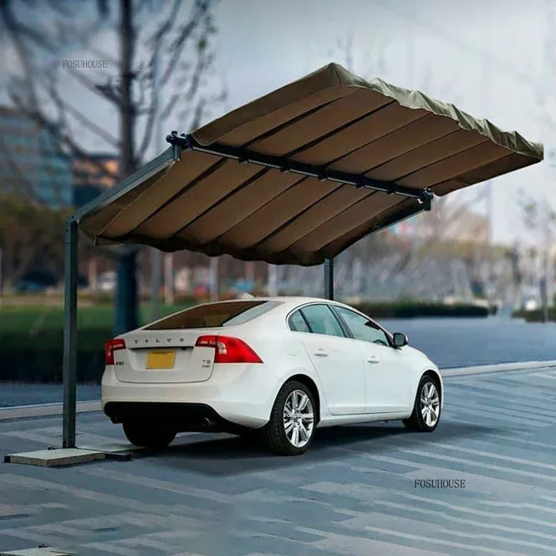 Открытые беседки Парковочный сарай Двор Досуг Электрический Мобильный навес для