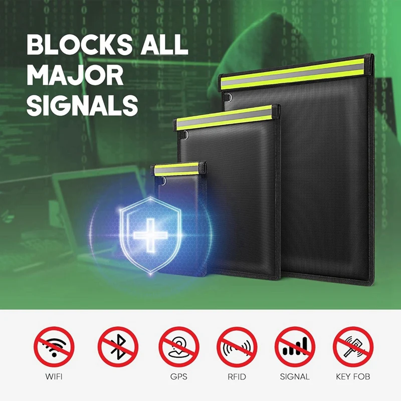 Сумка Faradays для телефонов 3-паковка сумок Faraday защита от ЭМП ноутбуков планшетов и