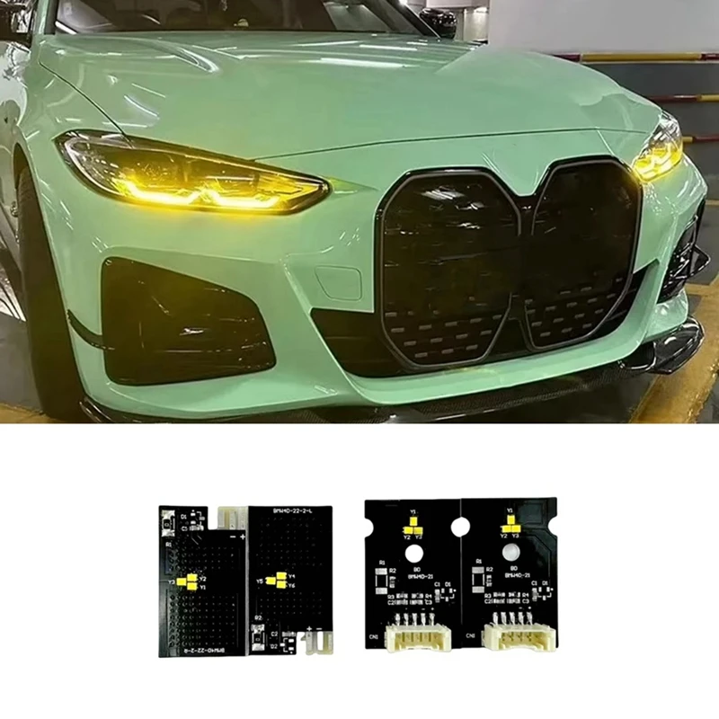 Для BMW M3 M4 CSL 4 серии G22 G23 G80 G82 Лимонно-желтый светодиодный модуль DRL Чипы дневных