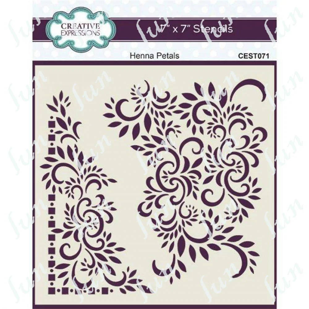 

Arrival New Layered Henna Petals 7 in X 7 in Stencils Diy Paper Cards Scrapbooking Cut Die Mould Blade Punch Embossing Template