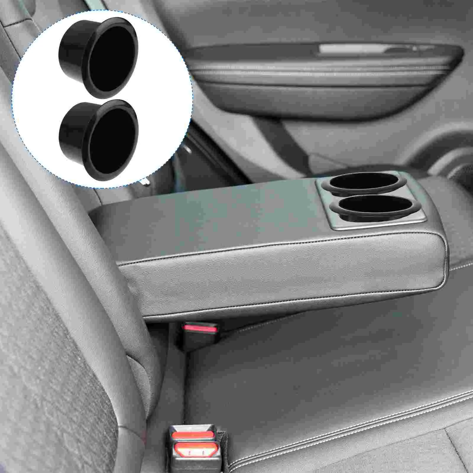 

Cabilock 2pcs mug holder Insert Black Can Cup Holder Adapter for Couch Recliner Car Truck desk cup holder water cups