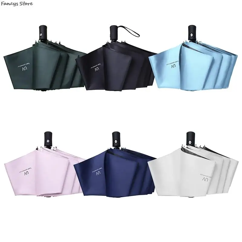 

Портативный автоматический зонт, дорожные водонепроницаемые складные зонтики с прочной ручкой, защита от УФ излучения, защита от дождя, 540 м...