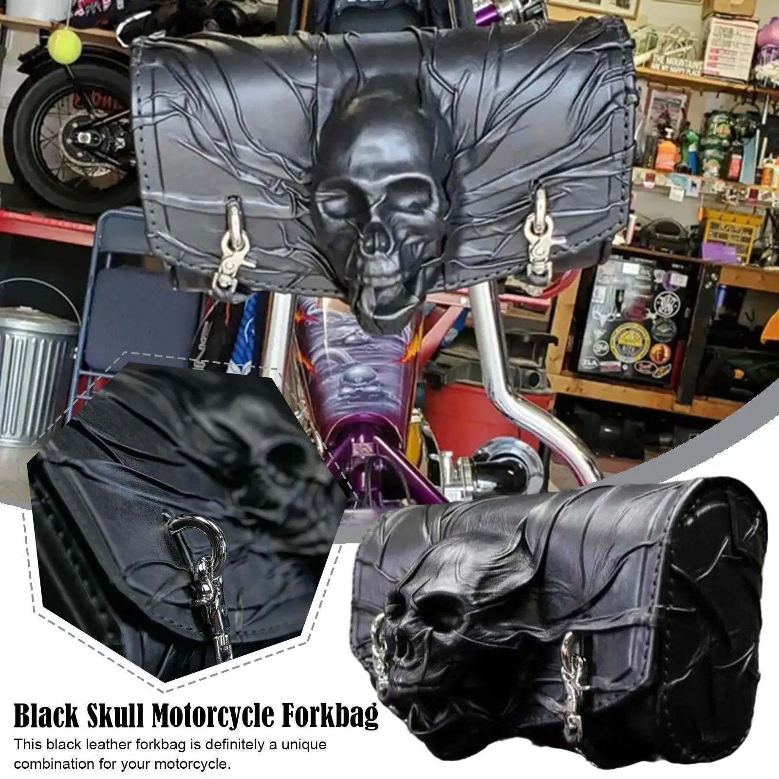 

Motocicleta Alforjes Lado Ferramenta Saco De Couro Bagagem Sela Universal Preto Plutônio Do Bolsa C8D7