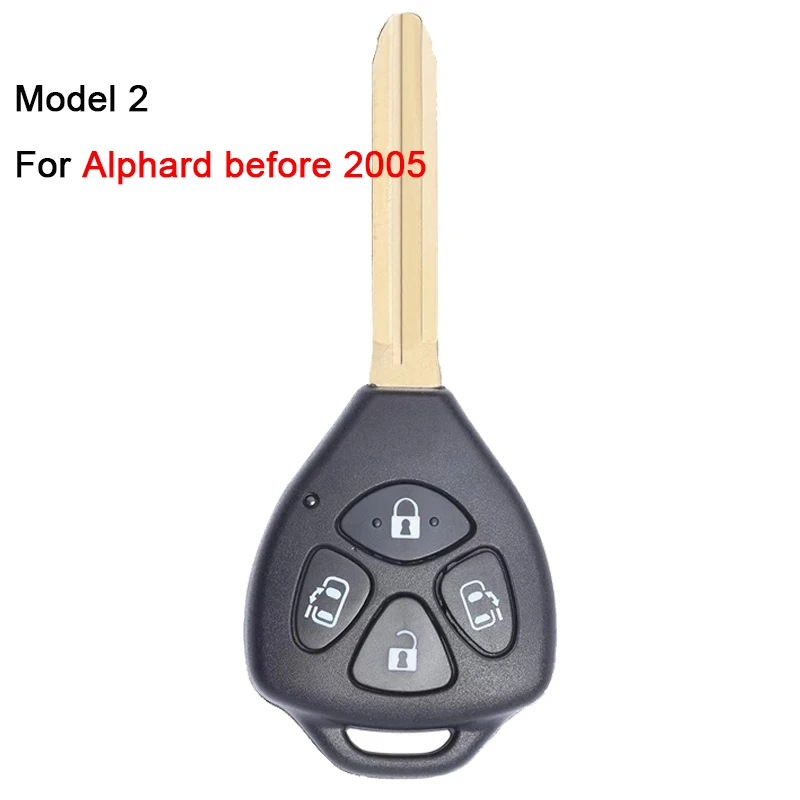 Дистанционный ключ KEYECU с 4 кнопками, чип 314,3 МГц 4D67 для Toyota Alphard 2001 2002 2003 2004 2005 2006 2007 2008 2009