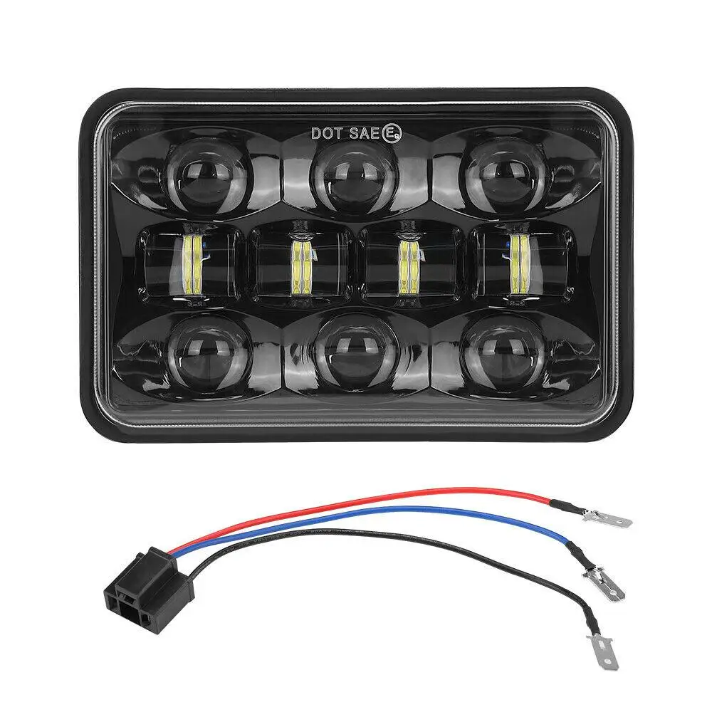 

1pc 4x6 inch Rectangular LED Headlight 120W 12000Lm 6000K Light Car Accessories