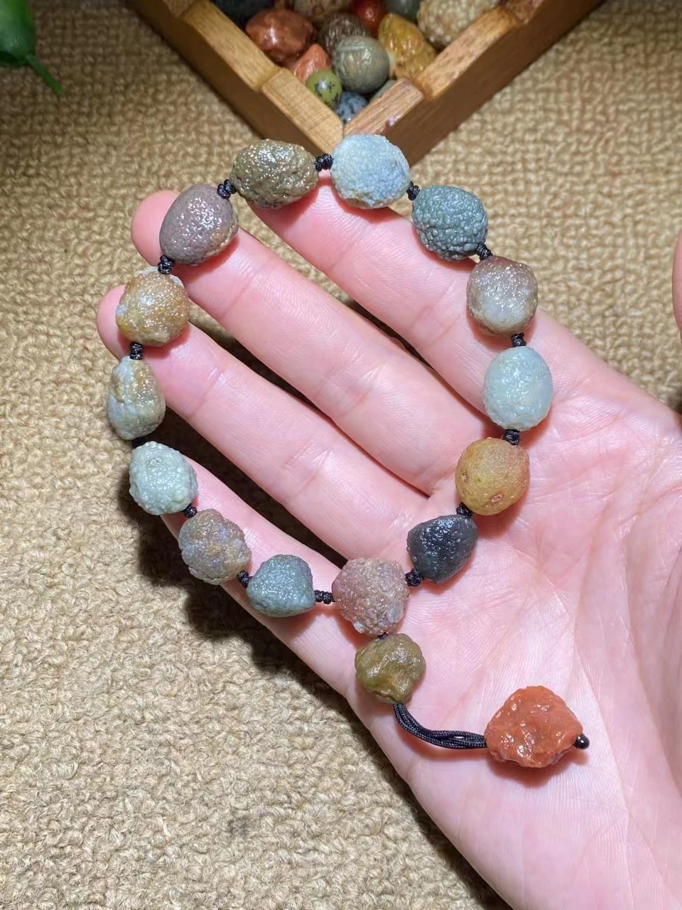 1 шт./Лот Черный Гора Агат шероховатый камень браслет ожерелье коллекционные