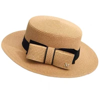 summer hats for women fashion beach hat flat brim side female casual panama hat lady classic gorros visor straw hat women fedora