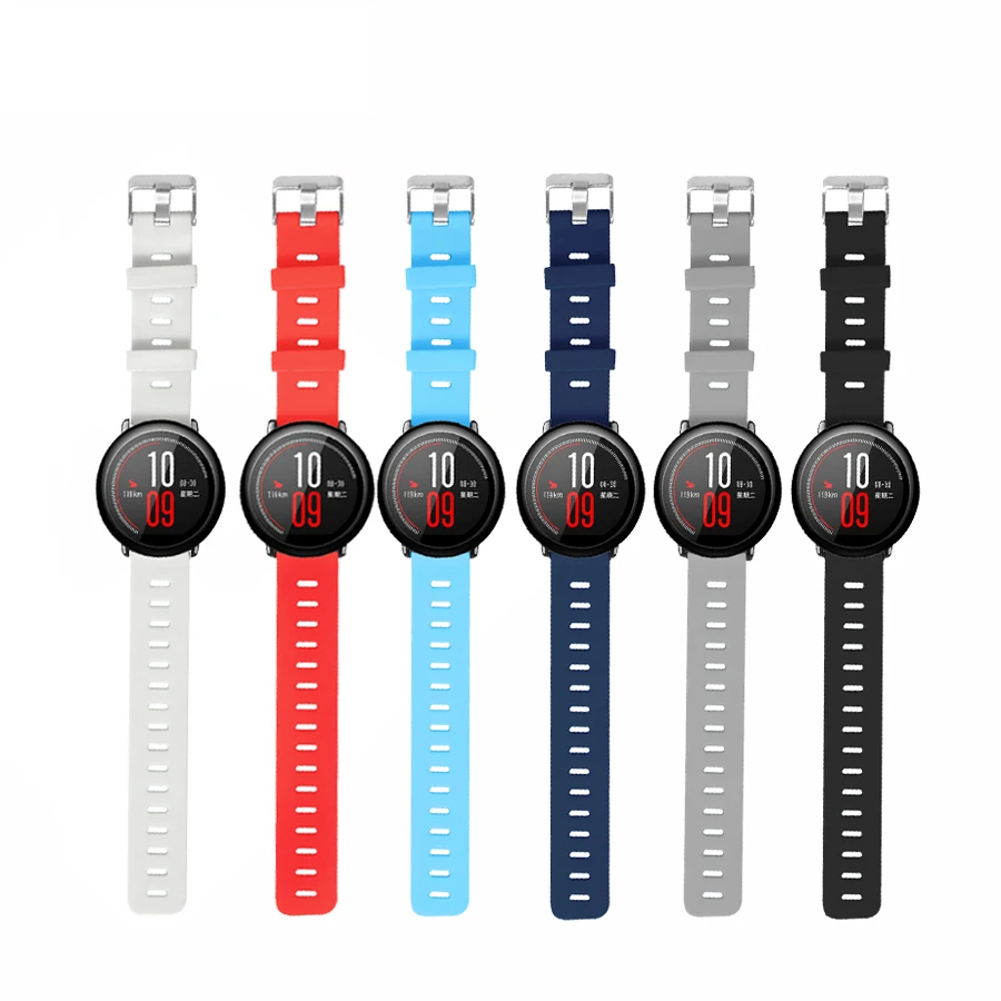 

20 22mm Silicone Strap Watchband for Huami Amazfit GTR 47MM 42MM GTS BIP S/Amazfit Stratos 2 3 Smart Wristband Bracelet Band