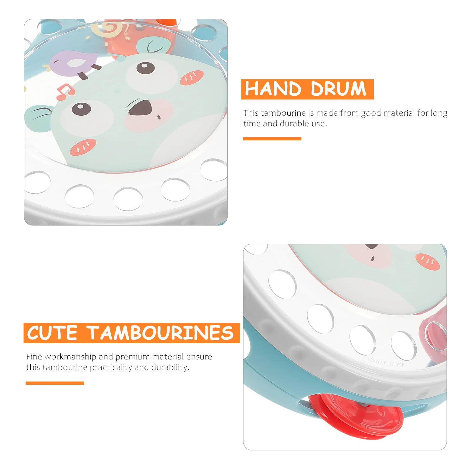 Детский хлопающий бубен музыкальный инструмент ударные инструменты для