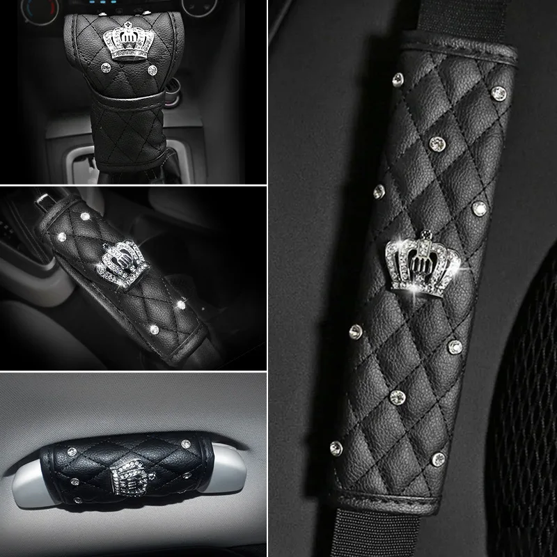 Корона автомобиля переключение передач ручной тормоз дверная ручка чехол для