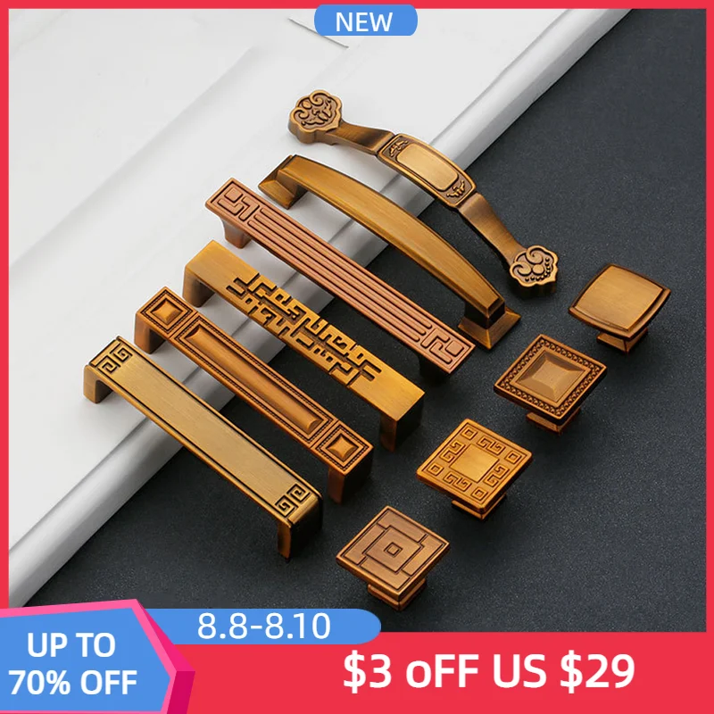 

Vintage Handles for Cabinets and Drawer Zinc Alloy Shoe Cupboard Wardrobe Door Knobs Kitchen Closet Furniture Drawer Pulls