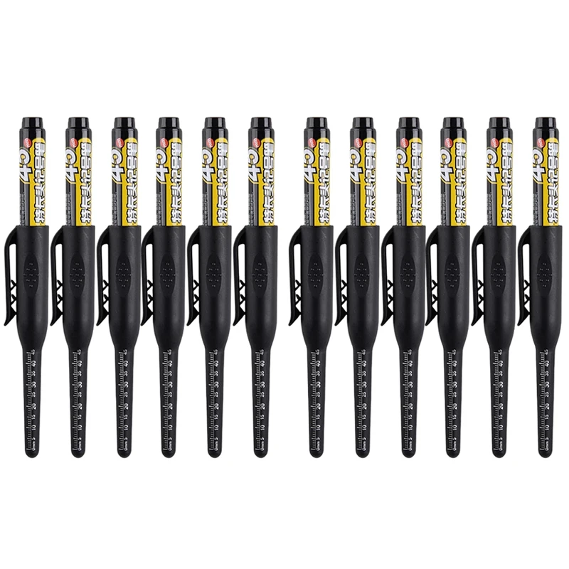 

1-12 шт. многоцелевые 45 мм глубокие сверла с длинным наконечником, водонепроницаемые маркеры для ванной комнаты, деревообработки, плотничья ручка с длинной головкой