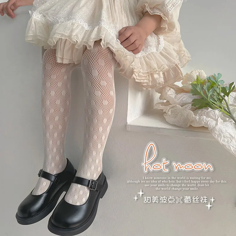 

Чулки Колготки. Милые сетчатые танцевальные сетчатые ажурные колготки детские Чулочные изделия цвета детские чулки Балетные 2 точки для девочек