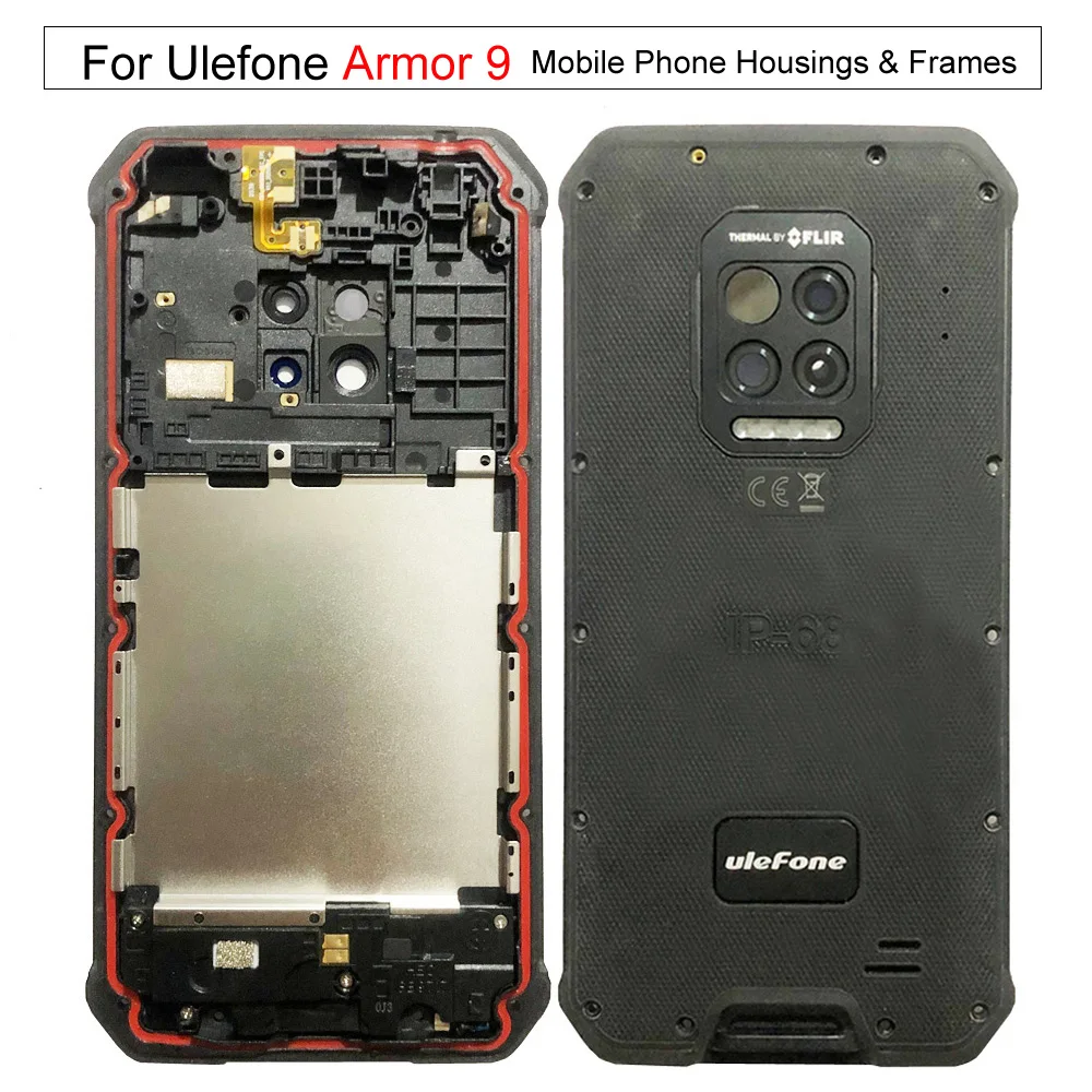 

Для Ulefone Armor 9 задняя крышка батарейного отсека для Ulefone Armor 9 корпуса для телефонов рамка деталь для ремонта