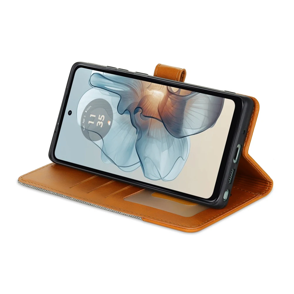 Чехол-бумажник с откидной подставкой для Motorola Moto G24 Funda Coque PU кожаные флип-Чехлы Capa