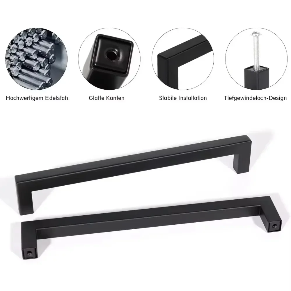 18 шт. квадратная мебельная фурнитура из нержавеющей стали дверные ручки шкафа