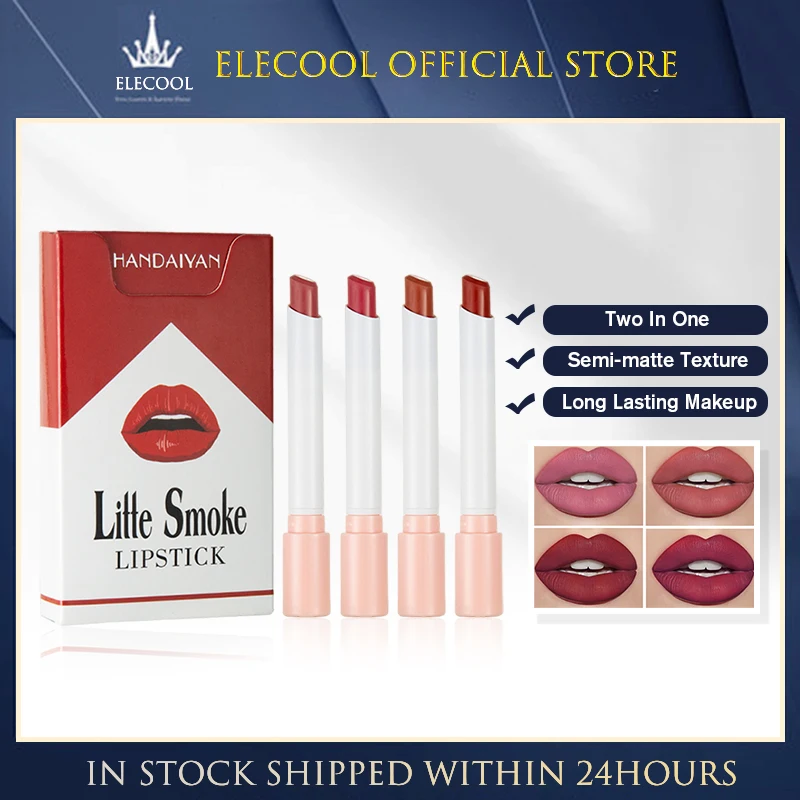 

1~5PCS 4 Colors Cigarette Lipstick Set Matte Long Lasting Lip Gloss Waterproof Lip Tint Red Lips Makeup Maquillaje Pomade