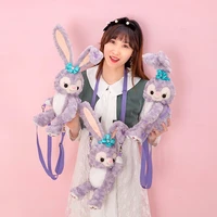 50cm ctue kawaii rabbit cartoon fluffy plush backpack bag crossbody plush stuffed toys cuddly schoolbag for kids girl gift