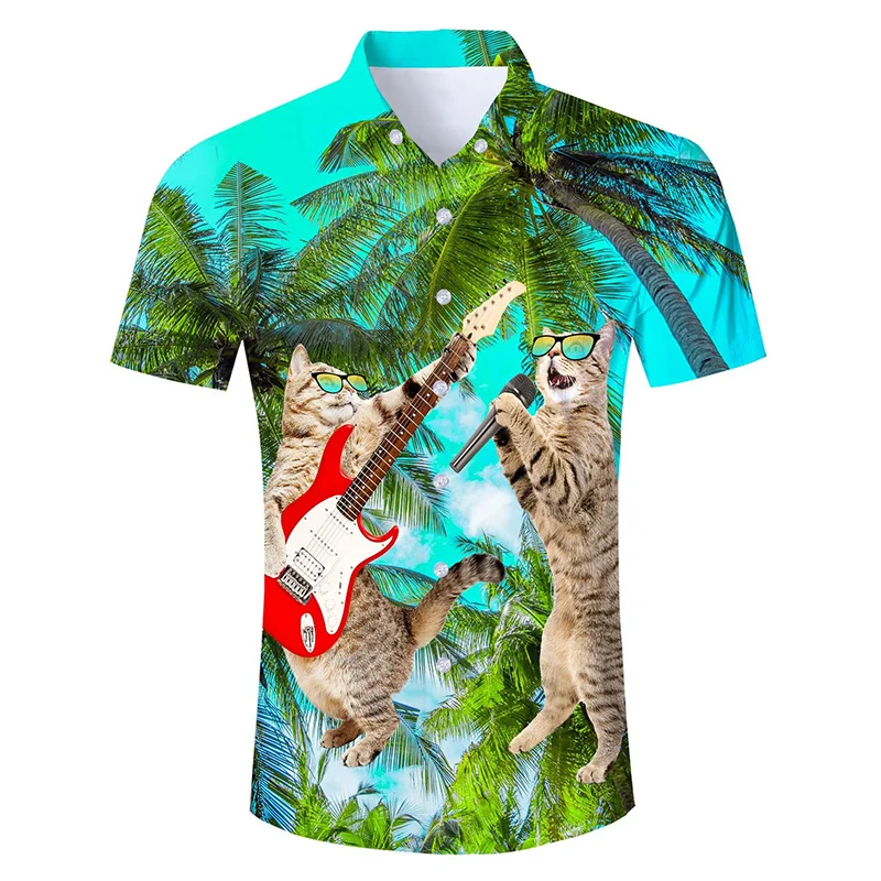 

Skull y2k Plant Graphic Shirts for Men Clothing 3D Print Hawaiian Beach Shirt Short Sleeve Tops Vintage Clothes Lapel Blouse